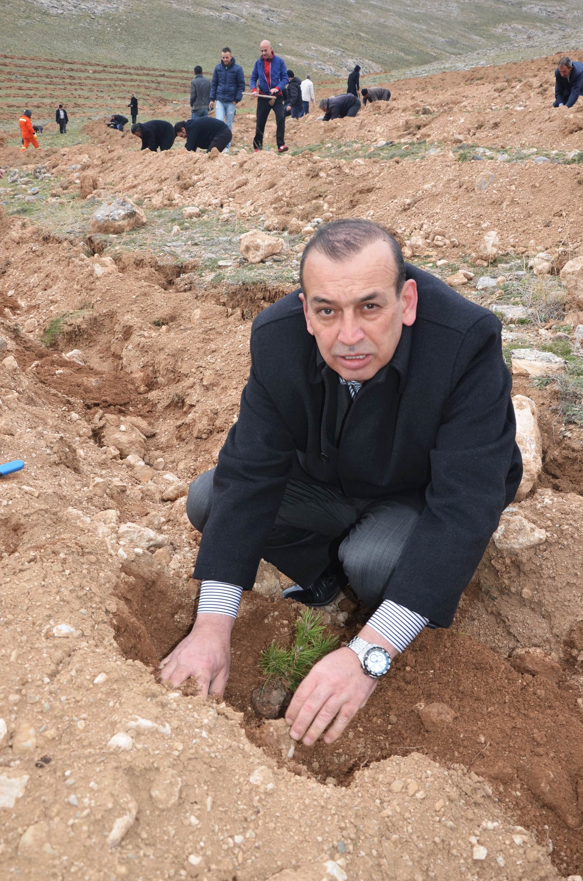 Esnaflar iki bin fidanı toprakla buluşturdu