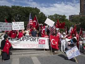 ABDdeki Türklerden teröre tepki mitingi
