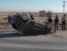 Ereğlide otomobil takla attı: 5 yaralı