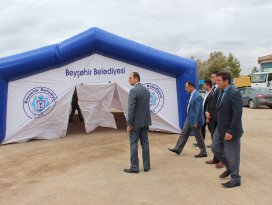Beyşehir’de taziye çadırı hizmeti dönemi
