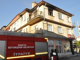 Akşehir’de ev yangını