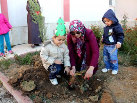 Seydişehir’de anaokulu öğrencileri 2 bin fidan dikti