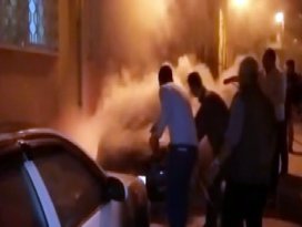 Park halindeki araçlara kundaklama!