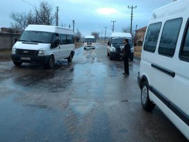 Kulu’da öğrenci taşıyan servis araçlarının denetimleri sürüyor