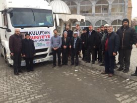 Kulu’dan 1 TIR insani yardım Suriye’ye gönderildi