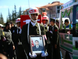 Konyalı şehit son yolculuğuna uğurlandı