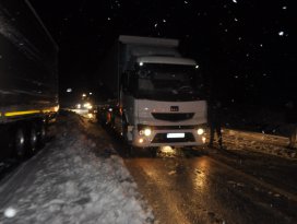 Alacabelde ulaşıma kar engeli