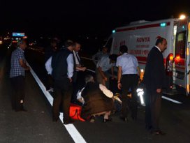 Otomobilin çarptığı kadın yaralandı