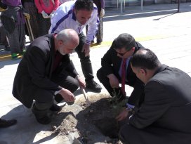 Beyşehir Gençlik Merkezinin çevresi ağaçlandırıldı