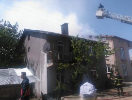 Beyşehirde ev yangını