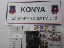 Konyada kaçak sigara operasyonu
