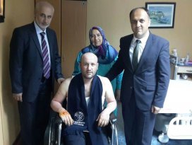 GATA’da tedavi gören Beyşehirli uzman çavuşa ziyaret