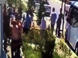 Minibüsçülerin silahlı çatışması kamerada