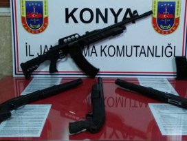 Konyada kaçak silah operasyonu