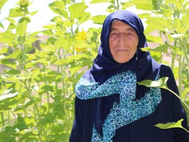 70 yaşındaki Fatma Nine, eşinin vasiyetini gerçekleştirmek için köyünü terk etmedi