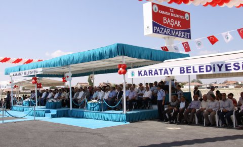 Karatayda 15. pazar market törenle açıldı