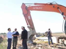 Başkan Tutal, dere ıslah çalışmalarını inceledi