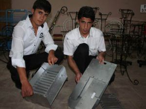 Öğrenciler katlanabilir mangal yaptılar