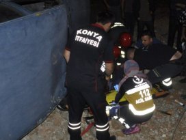 Takla atan otomobilin sürücüsü ağır yaralandı